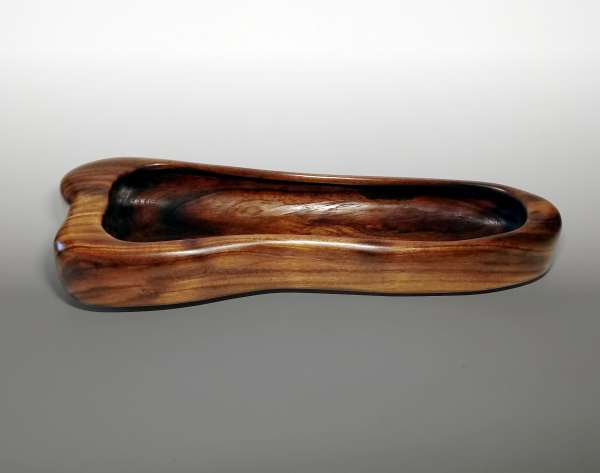 Hand-carved modern elongated dish