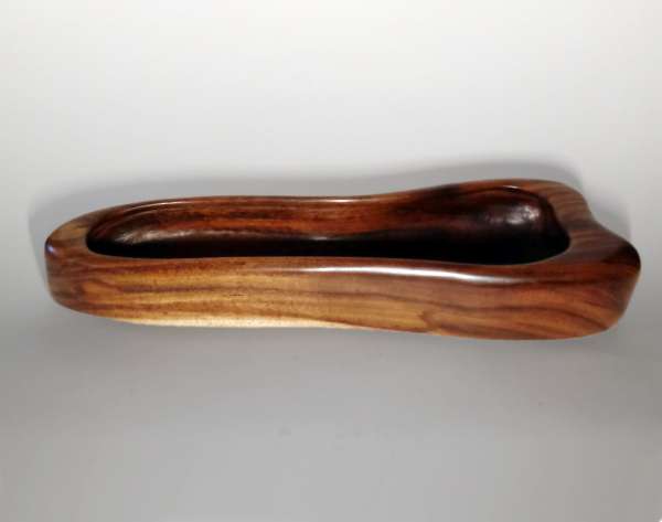 Hand-carved modern elongated dish