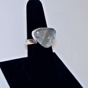 Sterling Beach Glass Ring
