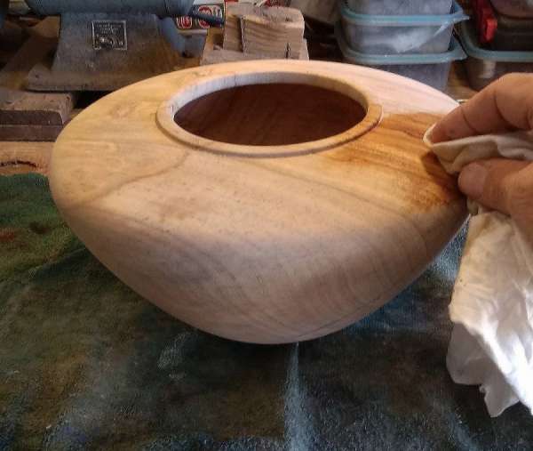 Tapered Designer Wood Bowl