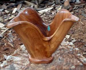 Sublime freeform hand-carved Mesquite vessel