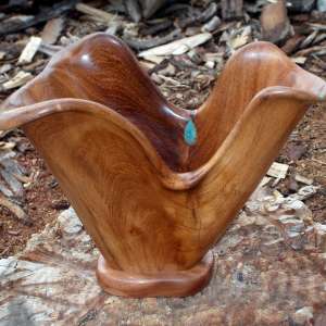 Sublime freeform hand-carved Mesquite vessel